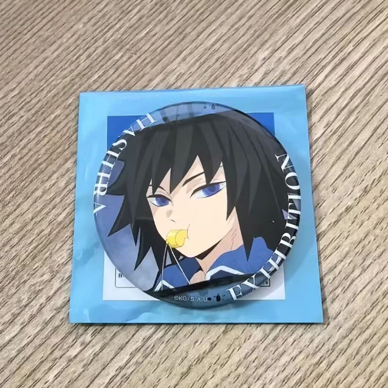 🌟臺灣出貨🌟鬼滅之刃 柱展周邊 富岡義勇個人池柱百景園吧唧 徽章 富岡義勇表情包線稿周邊吧唧 富岡義勇代餐