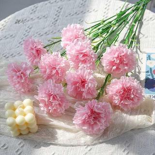 輕奢仿真花康乃馨花束擺件母親節禮物客廳餐桌裝飾花藝假花插花