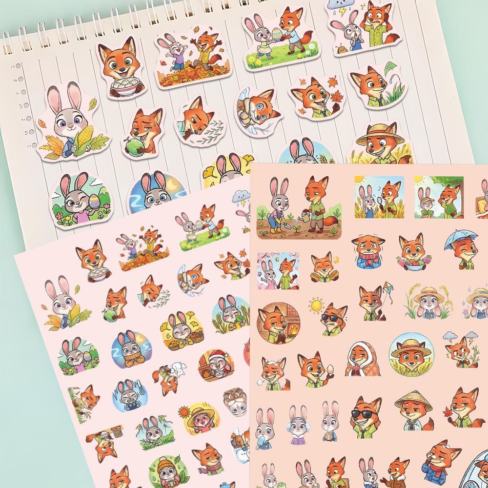【❤★次元臻品~】12.19📋新品 動物方城市2 瘋狂卡通動物城2可愛周邊朱迪尼克diy筆記本防水小貼紙