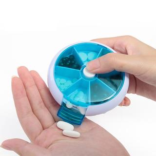 臺灣出貨#【FaSoLa】隨身藥盒便攜七格小藥盒一週分裝藥盒收納迷你早中晚藥品盒