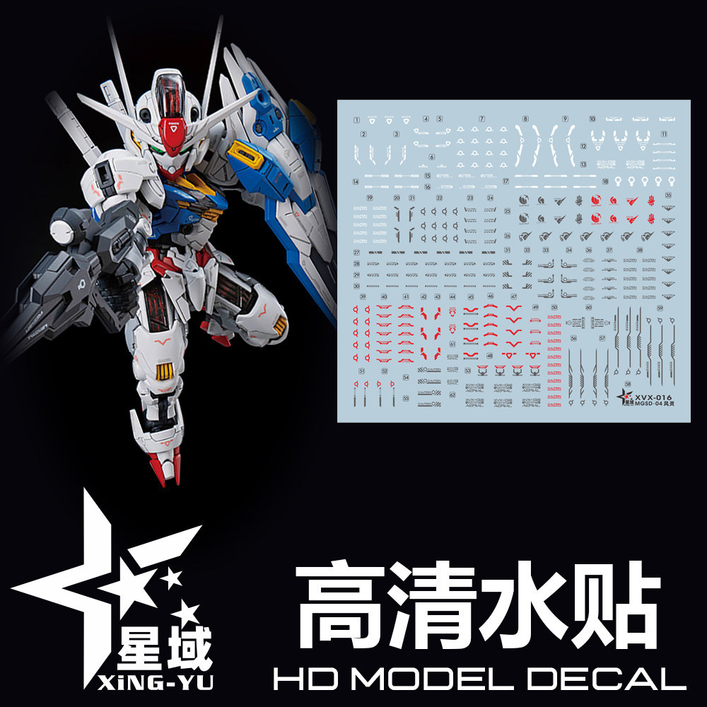【台灣出貨】✨限時下殺 模型水貼 MGSD風靈 水星的魔女 AERIAL 主角機 Q版 高清 熒光 水貼紙