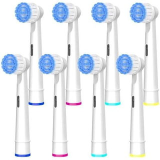 Pro Sensitive Gum Care 替換刷頭相容 Oral-B 電動牙刷,8 件裝高密度超軟毛牙刷頭補充裝,白