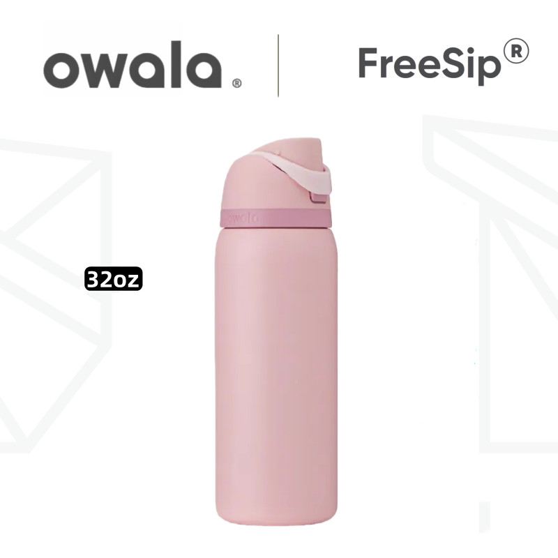 Owala FreeSip 24 盎司/32 盎司,適合健身房和旅行 - 帶吸管和噴嘴的防漏水瓶,保持飲料涼爽 24 小