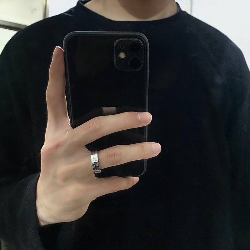 免運🔮KANSAI自制羅馬數字戒指可旋轉動男女情侶食指冷淡風個性高顏小衆復古戒指男 尾戒 對戒 情侶戒指 招財戒指 鈦