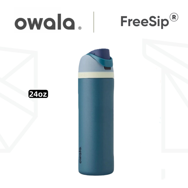 Owala FreeSip 24 盎司/32 盎司,適用於健身房和戶外 – 真空絕緣不銹鋼運動水壺,防漏