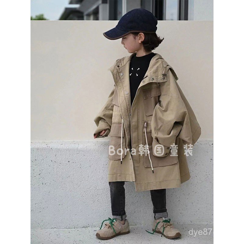 喵咪咪童裝【免運+全店促銷】女童外套兒童風衣春秋裝新款大童長袖開衫韓範寶寶超好看上衣 女童大衣 女童風衣 女童上衣