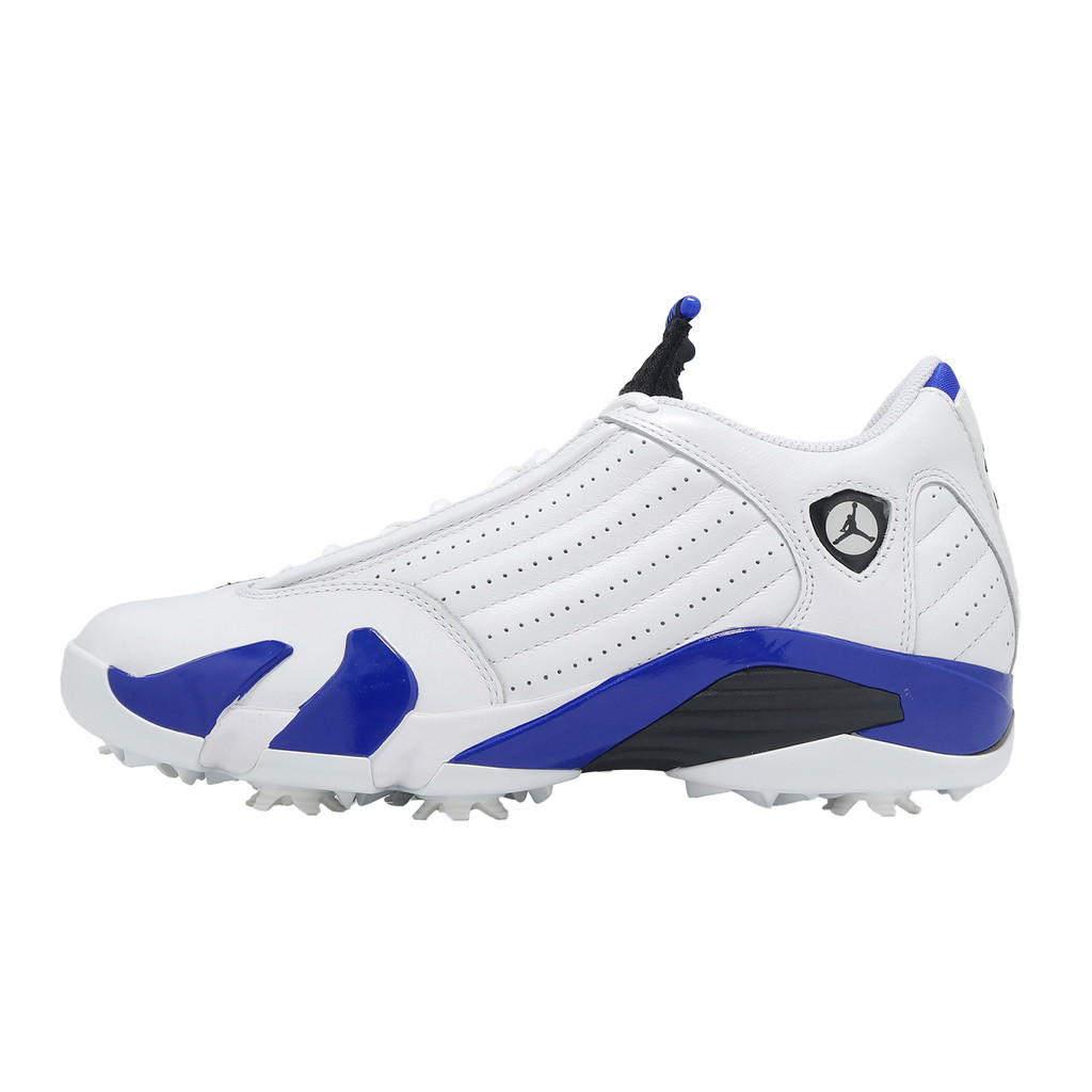 Nike 高爾夫球鞋 Air Jordan 14 G 男鞋 白 藍 喬丹 AJ14 可拆式 ACS HJ7710-101