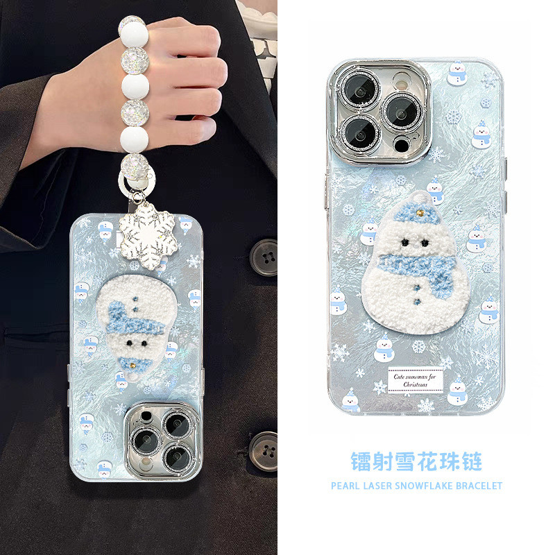 ZX甄選✨17手機殼 毛絨雪人適用蘋果17promax手機殻iphone15可愛女生16高顔值14