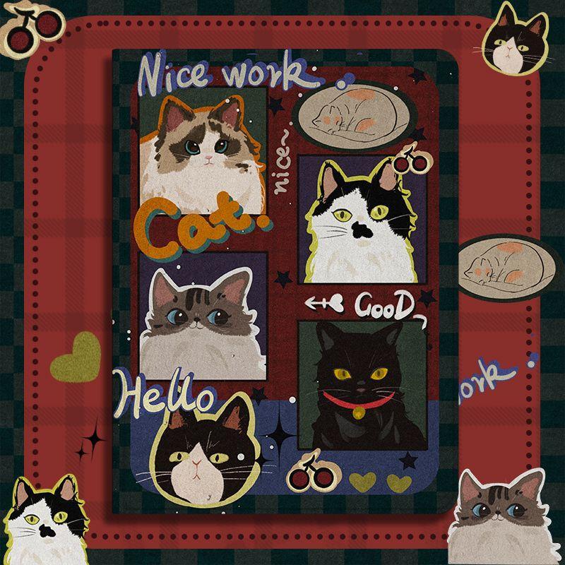 拼接猫复古风 防摔 保護殼 蘋果iPad Air M4 11吋Pro M5 10 11 12代 A19 mini7防摔殼