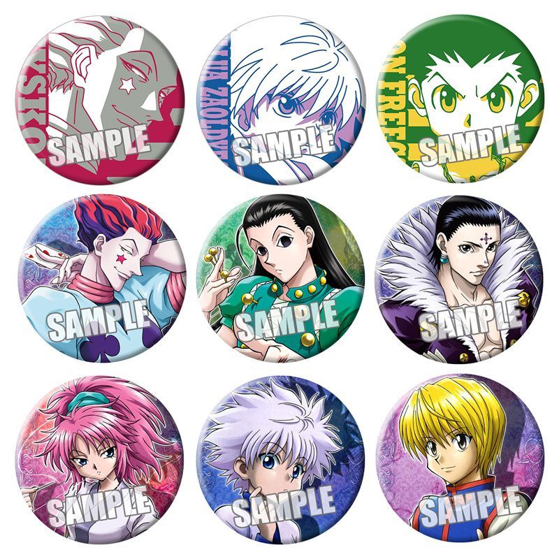 臺灣出貨✅ HUNTER×HUNTER全職獵人徽章 西索奇犽伊路米動漫吧唧鐵底胸章J
