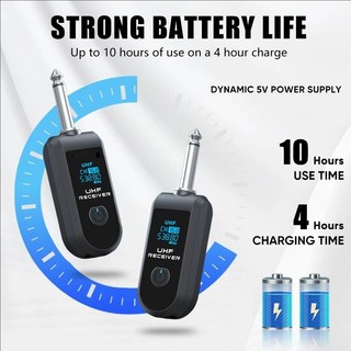臺現 UHF無線麥克風系統 有線麥克風改無線接收器 神器｜2.4G發射+迷你發射器｜適用動圈麥 樂器/音效卡 手雷造型發射
