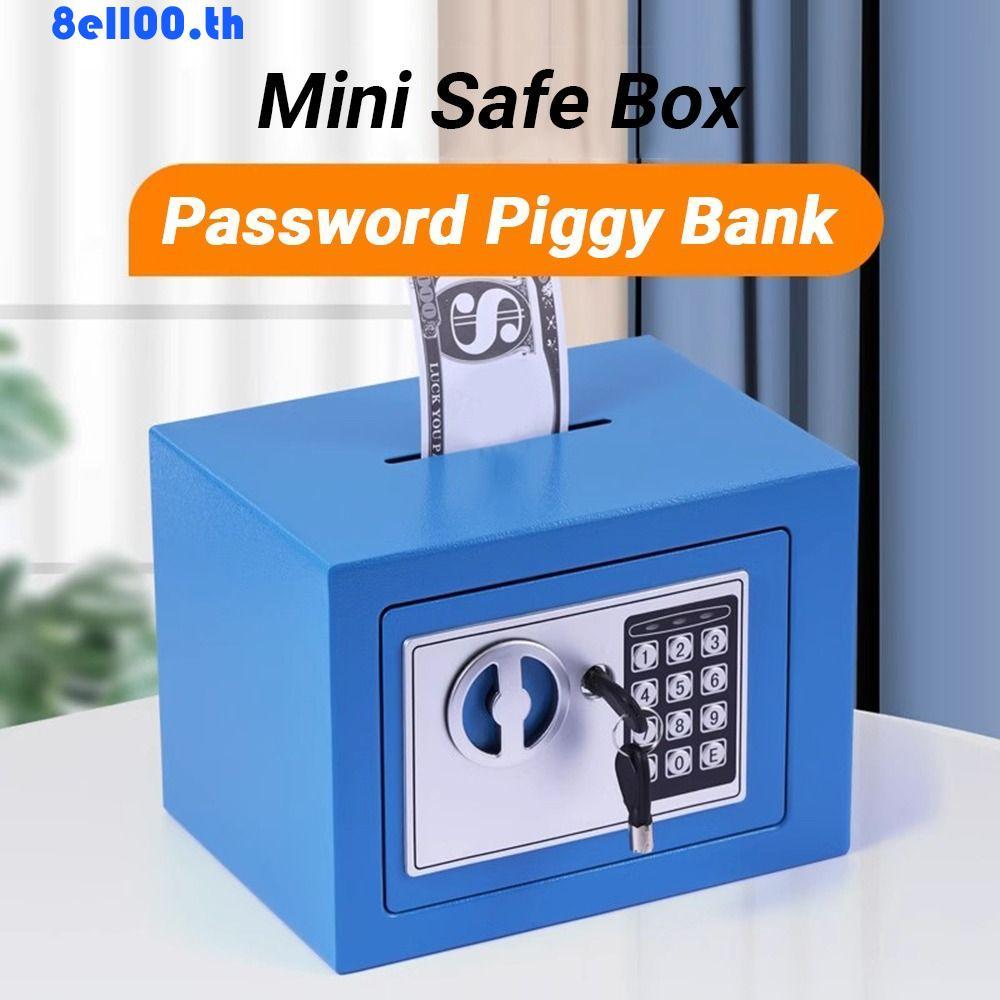 DARNELLYA 存錢罐,鑰匙鎖緊湊型小型數字保險箱,多色密碼鎖家用帶硬幣槽電子存錢罐家用