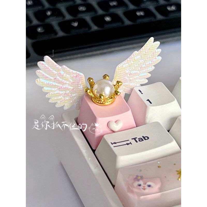 原創天使翅膀鍵帽美少女十字軸機械鍵盤oem高度Esc 鍵帽仙女鍵帽 個性鍵帽 機械鍵盤 生日禮物 禮物 週邊 【TB】
