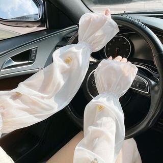 免運🎆CHUXINSTILL品牌冰袖防曬袖套女甜美寬鬆ins透氣戶外開車泡泡袖夏