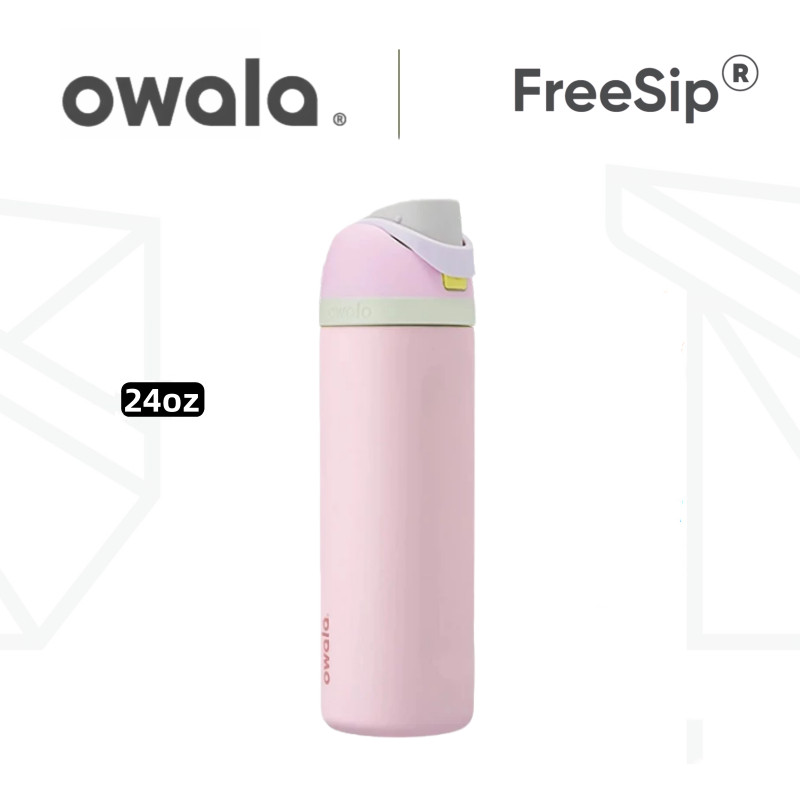 Owala FreeSip 24 盎司/32 盎司,適用於健身房和戶外 – 真空絕緣不銹鋼運動水壺,防漏