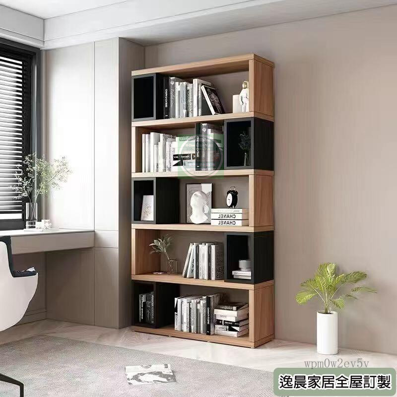 組合書櫃 書架 收納架 展示架 落地置物架書櫃自由組合辦公室收納架客廳隔斷展示櫃凸窗書架