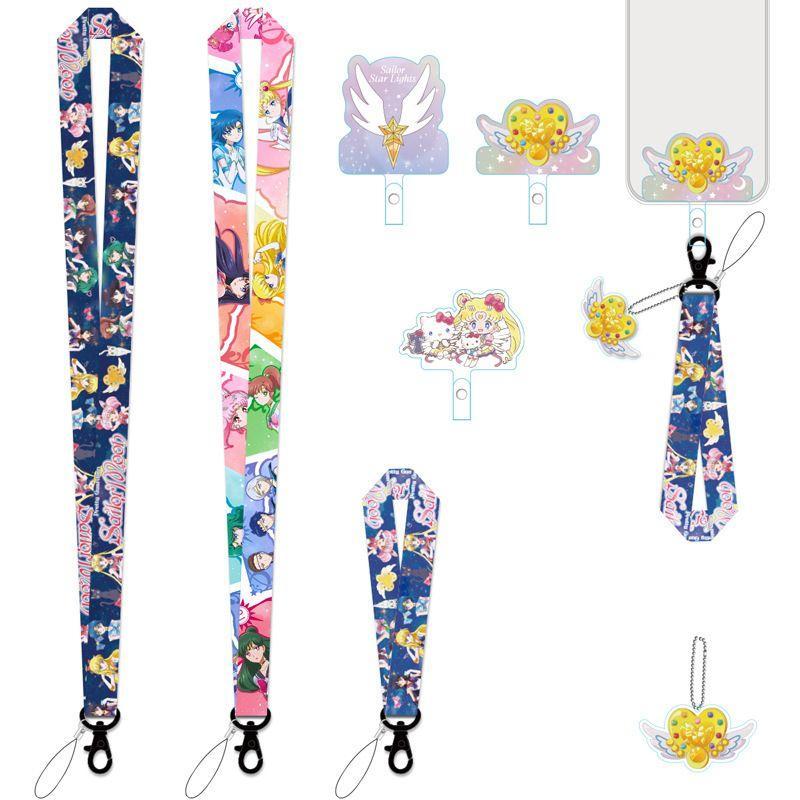 🌷台灣出貨🌷美少女戰士周邊 月光仙子 水冰月 美少女戰士手機防丟掛繩卡通腕帶墊片夾片掛脖手腕繩透明可愛手拿