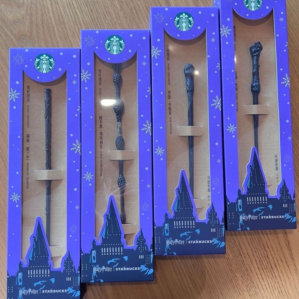 ✨小象優選✨正品 代購 星巴克聯名哈利波特小熊店長掛件 哈利波特毛絨玩偶 哈利波特魔杖掛飾玩偶擺件 哈利波特鑰匙扣