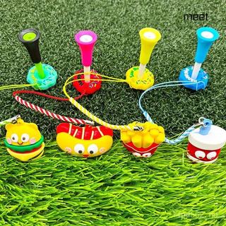 ⛳韓版高爾夫球tee 高爾夫TEE 高爾夫球座 卡通tee 漢堡薯條高爾夫tee 帶球釘套 83mm塑膠球座 帶防丟繩子