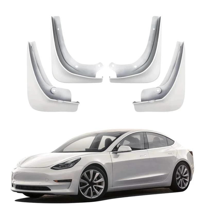 特斯拉 Model 3 擋泥板擋泥板擋泥板擋泥板擋泥板 4 件裝噴漆光澤白色