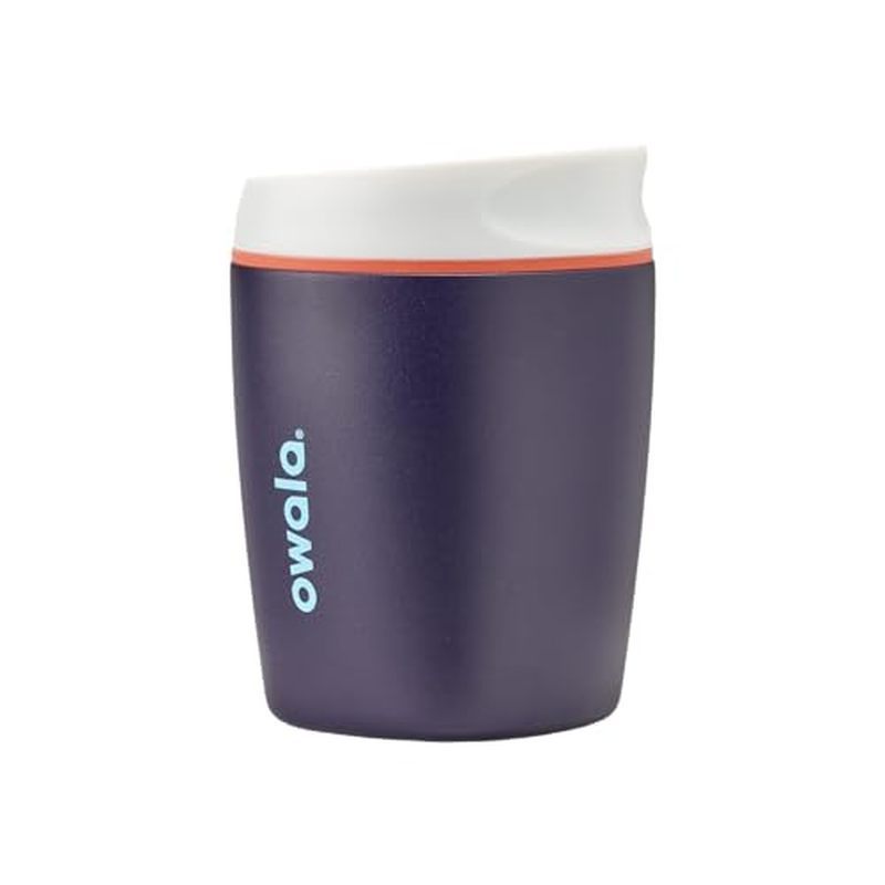 Owala SmoothSip 絕緣不銹鋼咖啡杯,可重複使用的冰咖啡杯,熱咖啡旅行杯,不含 BPA,20 盎司,綠色(H