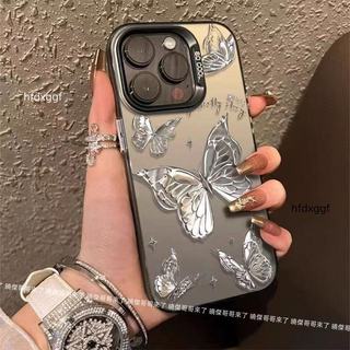 銀光閃閃 蝴蝶 防摔手機殼 三星S26Ultra S25 edge S21+ S22ultra S24FE S23FE