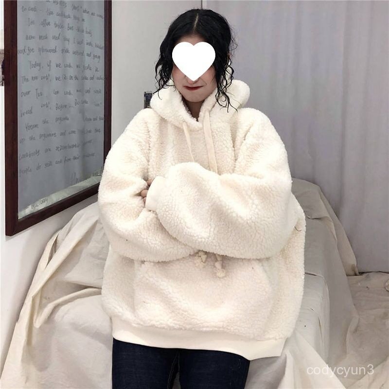 免運 臺灣出貨 冬天加絨加厚 連帽衛衣女 胖妹妹300斤加肥加大碼衛衣女秋冬加絨加厚韓版寬鬆減齡連帽外套 9OHH