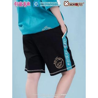 【今日特價 24H】moeyu初音未來次元大發現短褲miku39紀念休閒短褲寬鬆直筒百搭dvs7