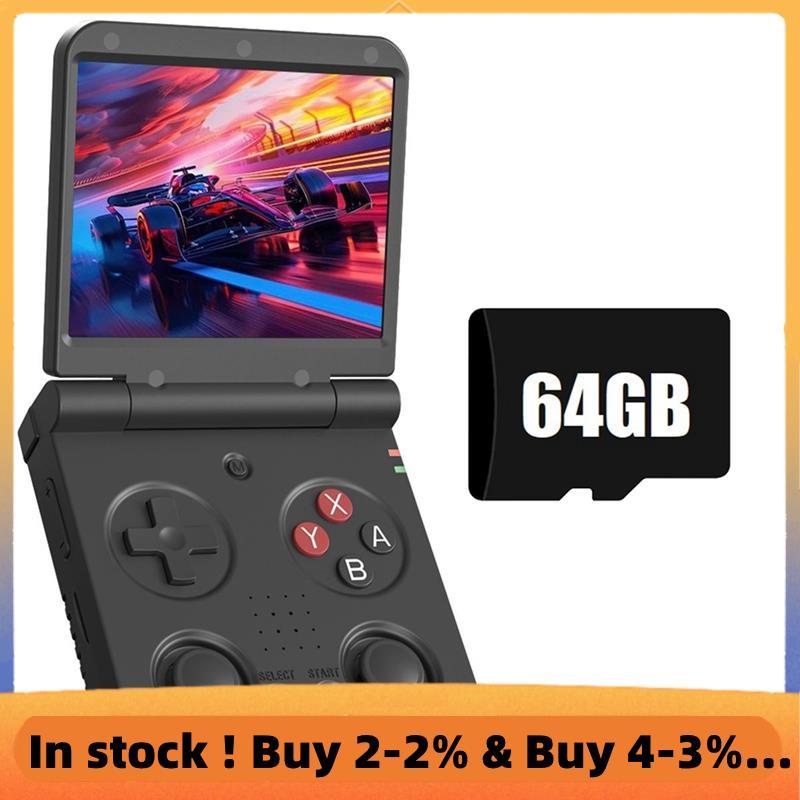 Open Source 64GB Flip V2 復古手持遊戲機 3.5 英寸 IPS 屏幕便攜式遊戲設備兼容墊 A