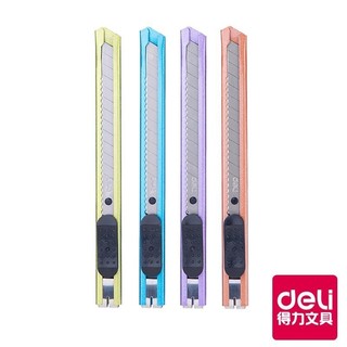 【King PLAZA】Deli 得力 彩色 美工刀 顏色隨機 E2066 小美工刀