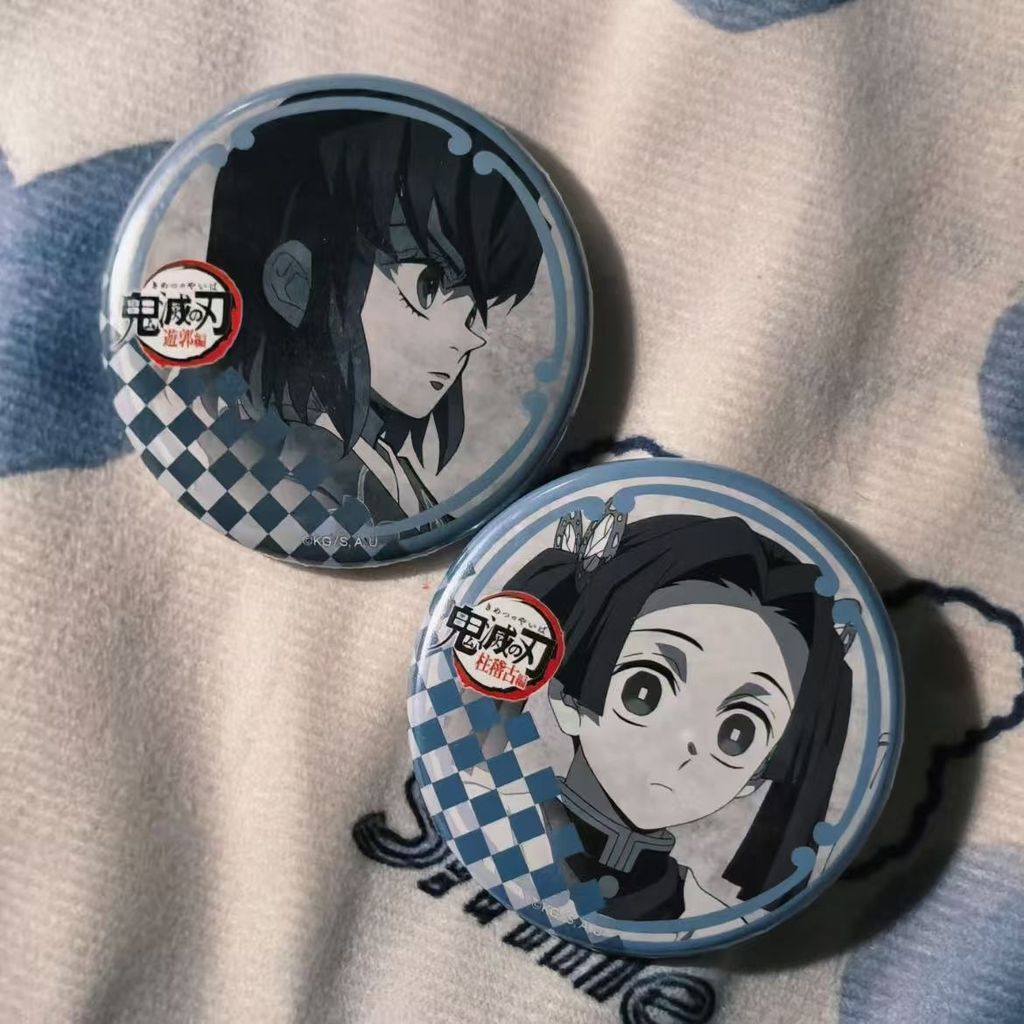 🍄臺灣出貨✦‧♡🍄新款 鬼滅之刃周邊 嘴平伊之助 神崎葵吧唧徽章自制掛件胸針穀子禮物
