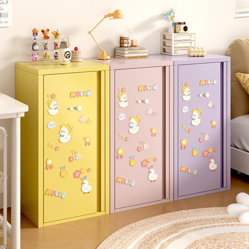 🔥台灣發貨🔥 鐵皮納奶油風 多巴胺家用客廳 馬龍小子臥室床頭 超窄臥室家具 床頭櫃