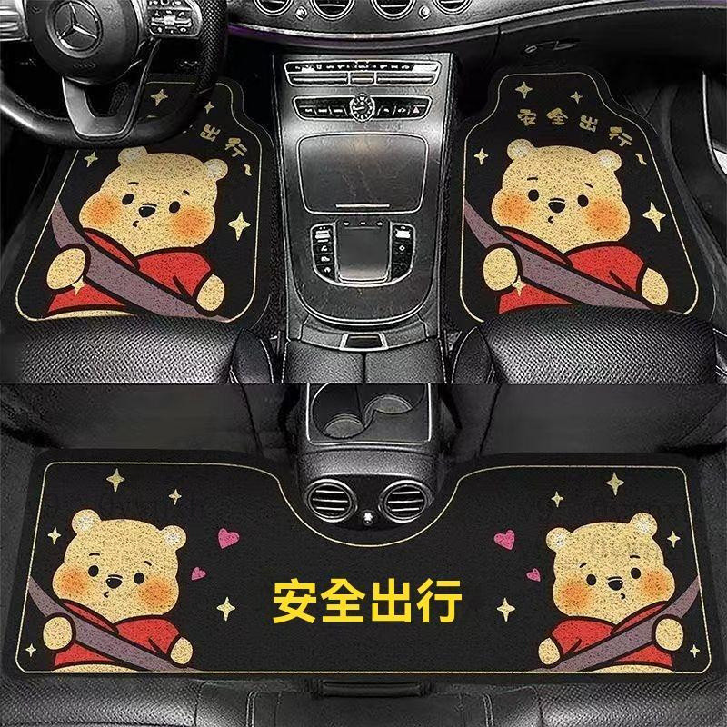 一路旺 特斯拉 汽車腳踏墊 車用腳踏墊 model y 煥新 卡通水晶絨車用腳踏墊通用駕駛車腳踏墊除塵易打理車內吸水