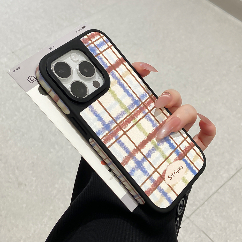 ✨熊·動漫實驗室✨ 17手機殼 適用iPhone16/17Promax手機殻蘋果15/14小衆高級ins風貼皮防摔殻