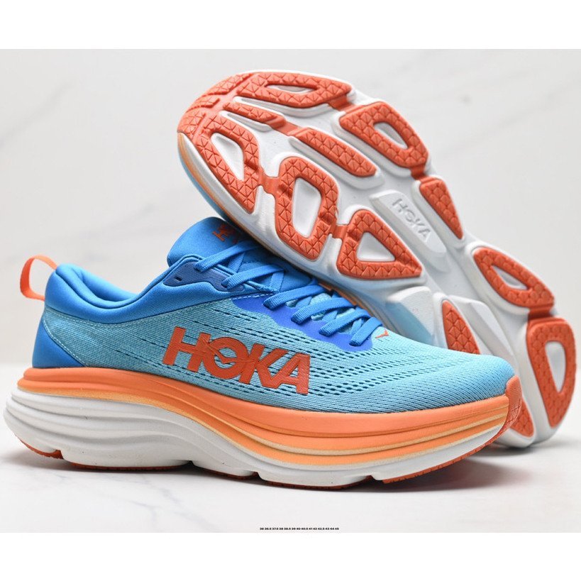 HOKA Bondi 8 厚底防滑跑鞋 - 由紡織材料製成
