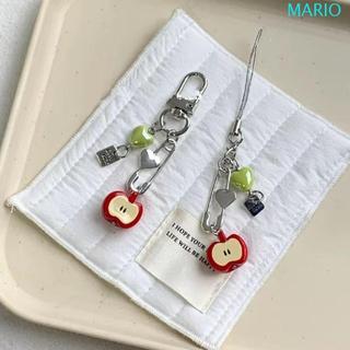MARIO 優雅手機吊飾,水晶串珠防丟繩手機掛繩,多彩可愛 3D Y2K 可愛紅綠水果吊墜女士女孩