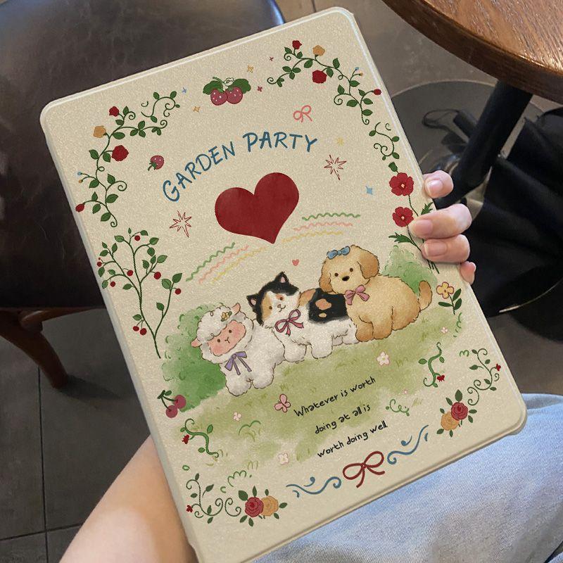 小貓可爱书本 防摔 保護殼 蘋果iPad Air M4 11吋Pro M5 10 11 12代 A19 mini7防摔殼