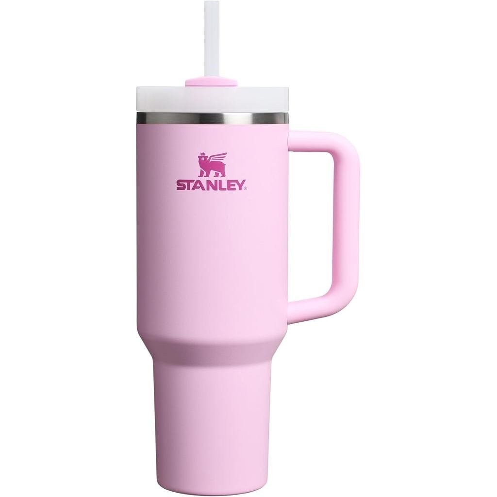 STANLEY Quencher H2.0 玻璃杯帶手柄和吸管 40 盎司 | Flowstate 3 位蓋 | 兼容旅