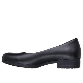 Skechers 思克威爾 Naulia SR 女 工作鞋 皮鞋 輕量 避震 止滑 黑 [108322BLK]
