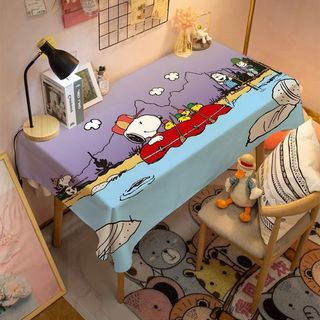 💟Snoopy🐾動漫卡通可愛史努比學習桌布餐桌墊ins風學生宿舍化妝桌布書桌布