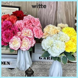 WITTE Bouquet-人造花,模擬絲假康乃馨,時尚7頭假花婚禮中心裝飾品