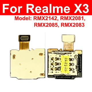 適用於 Realme X3 X3 Superzoom X50 5G SIM 卡 Scoket Flex SIM 卡託盤支