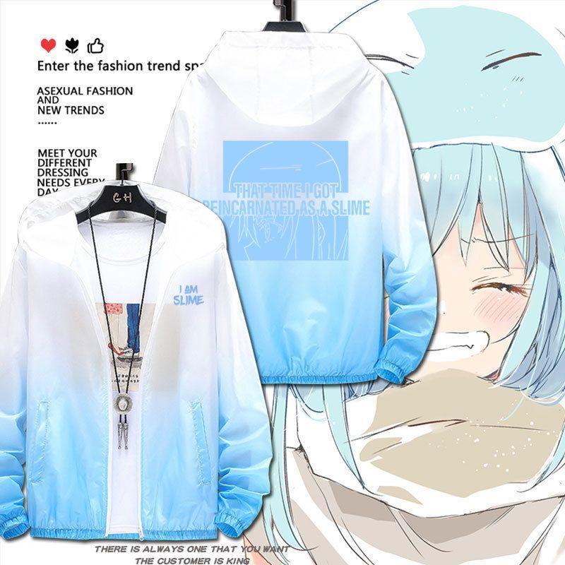 💙 転生したらスライムだった件 💙【免運】關於我轉生變成史萊姆的這檔事防曬夾克夏萌王利姆露痛衣服薄