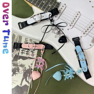 悶音束帶 悶音乾淨 吉他消音帶 制音帶 消音圈 甜美多巴胺心形束音電吉他悶音帶貝斯吉他護弦制音悶音夾束帶配件