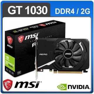MSI 微星 GT 1030 AERO 2GD4 OCV1 顯示卡(1430MHz/15cm/單風扇/三年保)