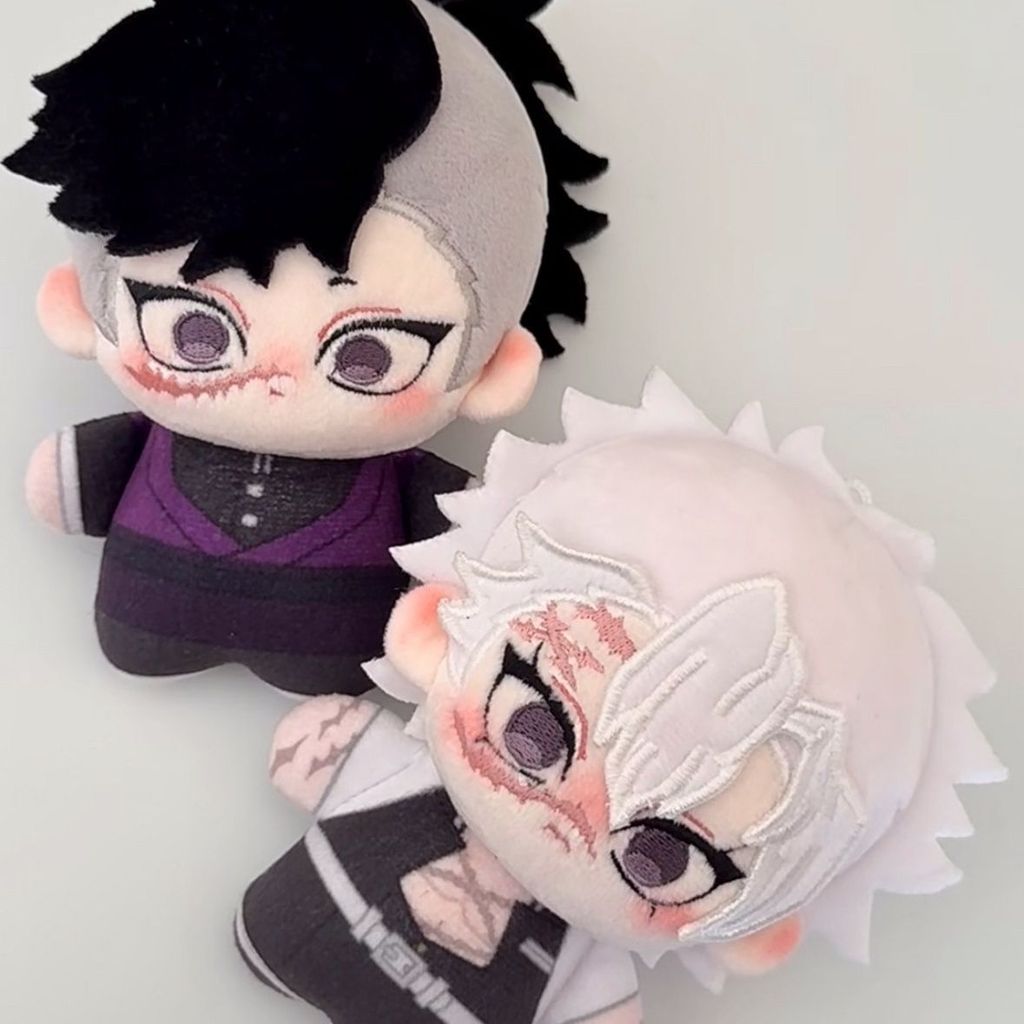 【臺灣；熱賣】鬼滅之刃無限城篇棉花娃娃10cm不死川實彌和不死川玄彌屬性公仔