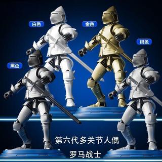新北出貨💥新款🔥 第六代中世紀騎士人偶 高顏值人偶玩具 多關節可動人偶 手工拼裝人偶玩具 公仔 人偶 組裝人偶