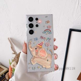 卡通彩色大象 防摔 三星Galaxy S25 S24 S23 S22+ S25+ FE Ultra 手機殼