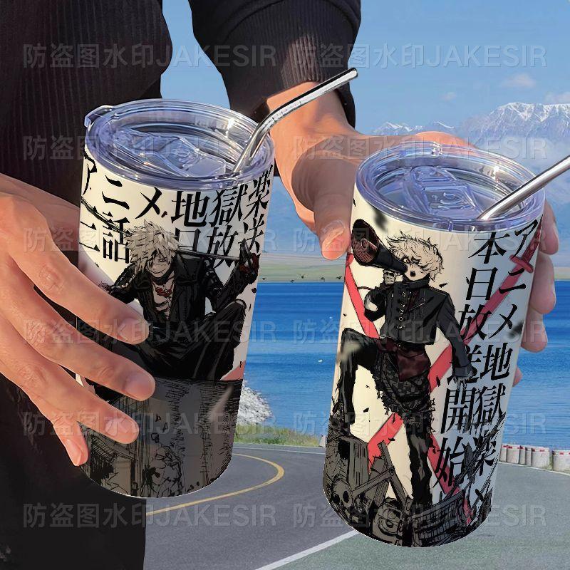 「指尖pjsk」地獄樂動漫周邊保溫杯帶吸管隨手杯咖啡杯ins高顏值便攜學生水杯|遊戲|動漫|周邊|新番|地獄樂