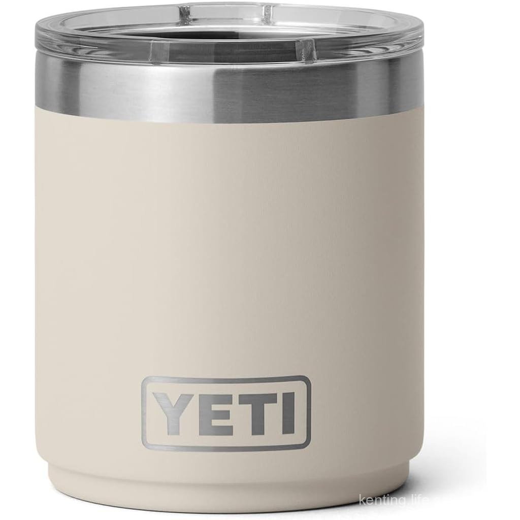 YETI Rambler 10 盎司陶瓷內襯低球 2.0,帶 MagSlider 蓋的真空絕緣,灰褐色斗篷